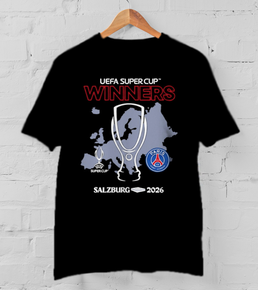 UEFA Super Cup Winners Paris Saint Germain Salzburg 2026 T-Shirt