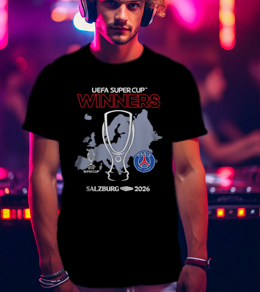 UEFA Super Cup Winners Paris Saint Germain Salzburg 2026 T-Shirt