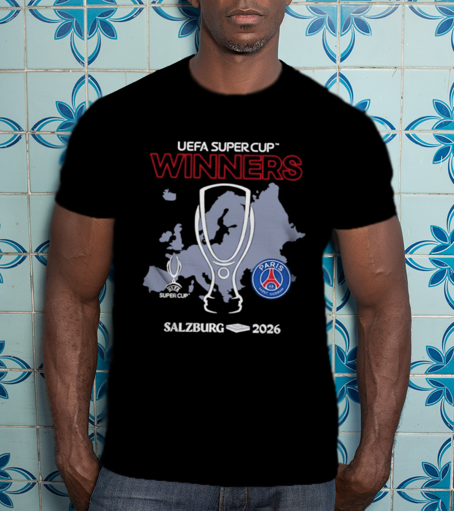 UEFA Super Cup Winners Paris Saint Germain Salzburg 2026 T-Shirt
