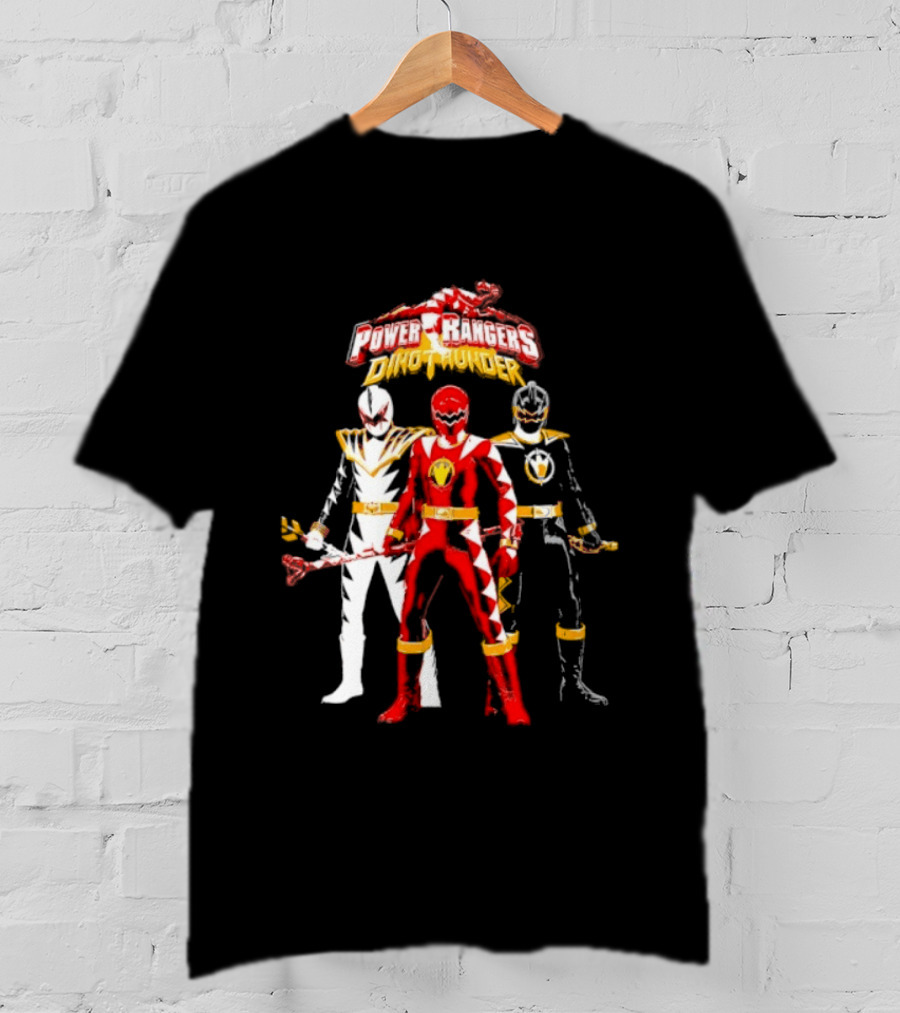 Power Rangers Dino Thunder Red Ranger Team Trio Power Stance T-Shirt