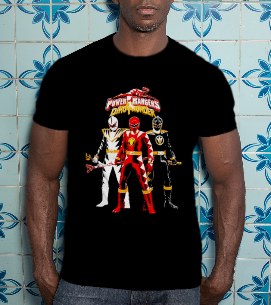 Power Rangers Dino Thunder Red Ranger Team Trio Power Stance T-Shirt