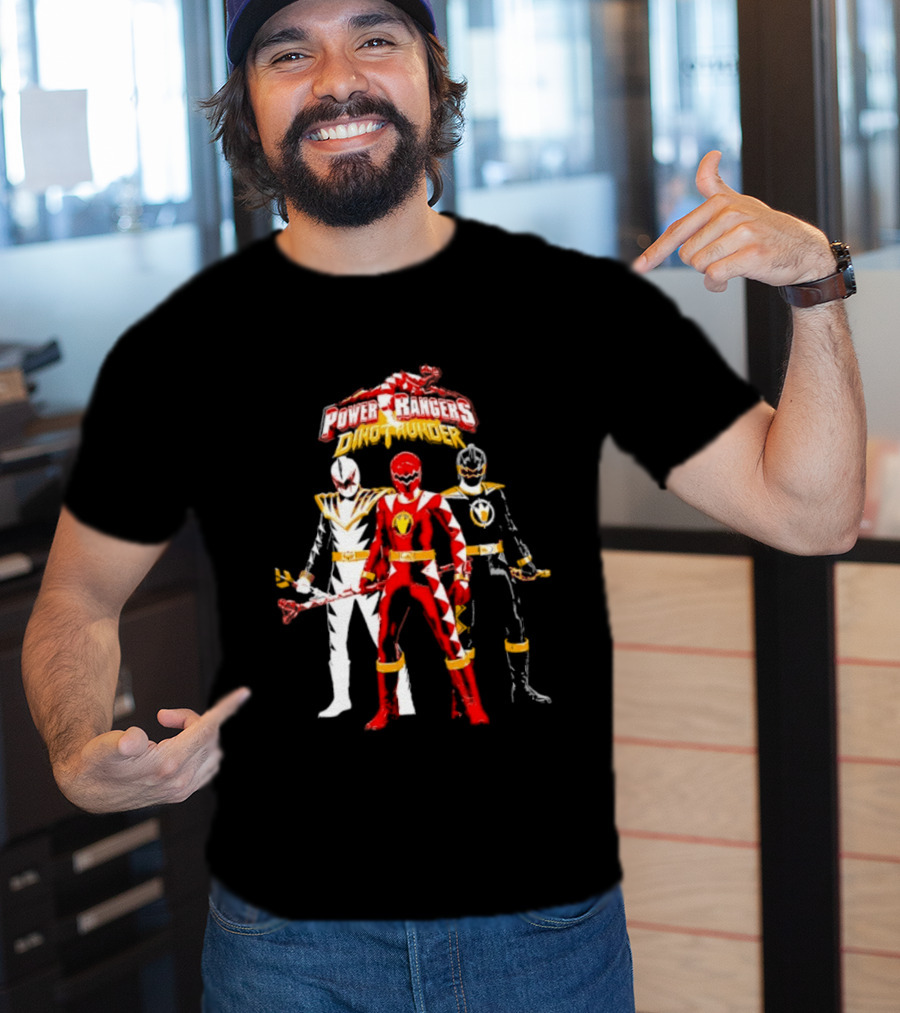 Power Rangers Dino Thunder Red Ranger Team Trio Power Stance T-Shirt