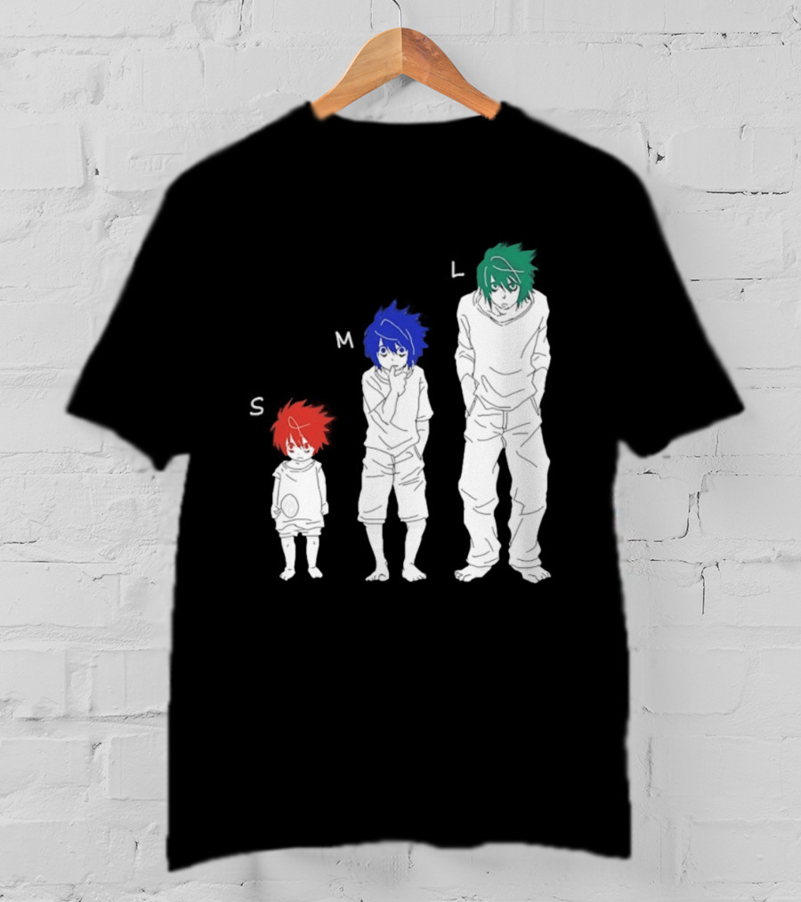 S M L Beyond Birthday Mello L Lawliet Colorful T-Shirt