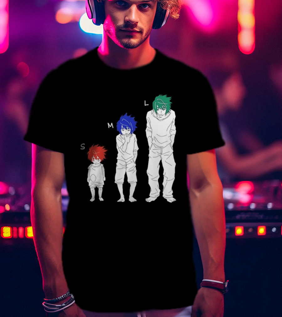 S M L Beyond Birthday Mello L Lawliet Colorful T-Shirt