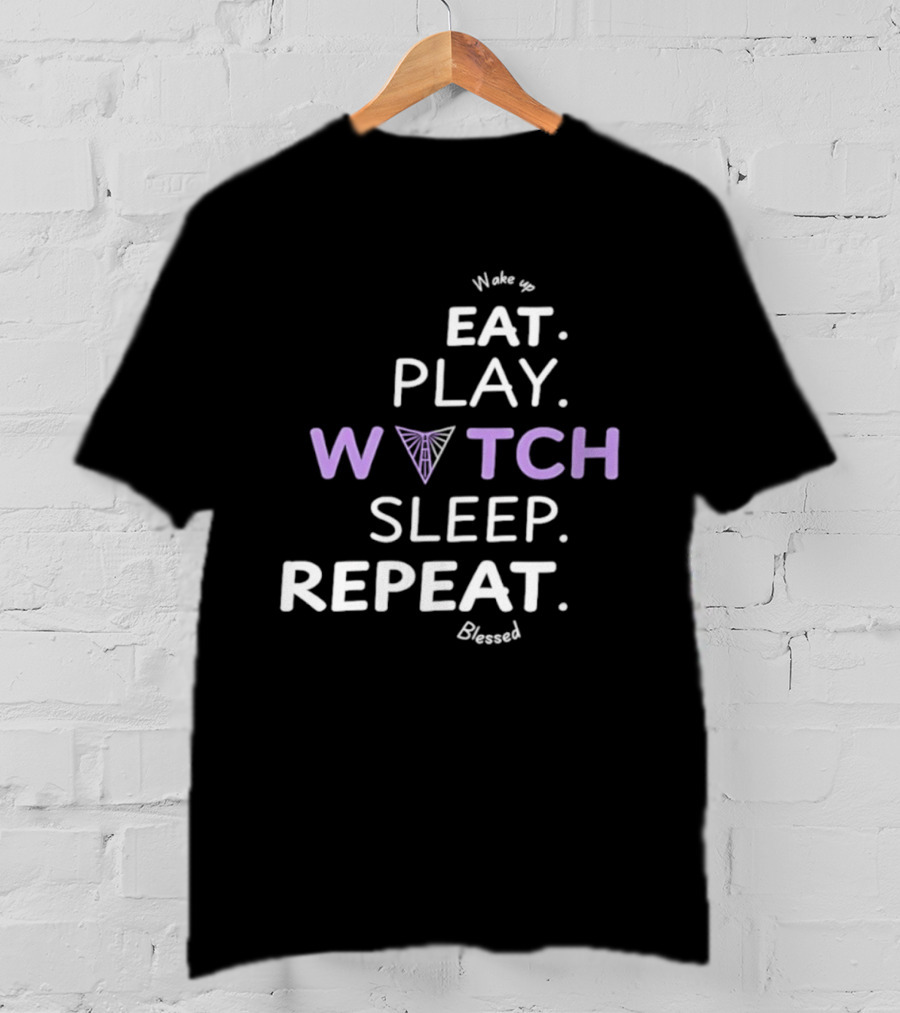 Wake Up Eat Play Sleep Repeat Blessed Golden State Valkyries T-Shirt