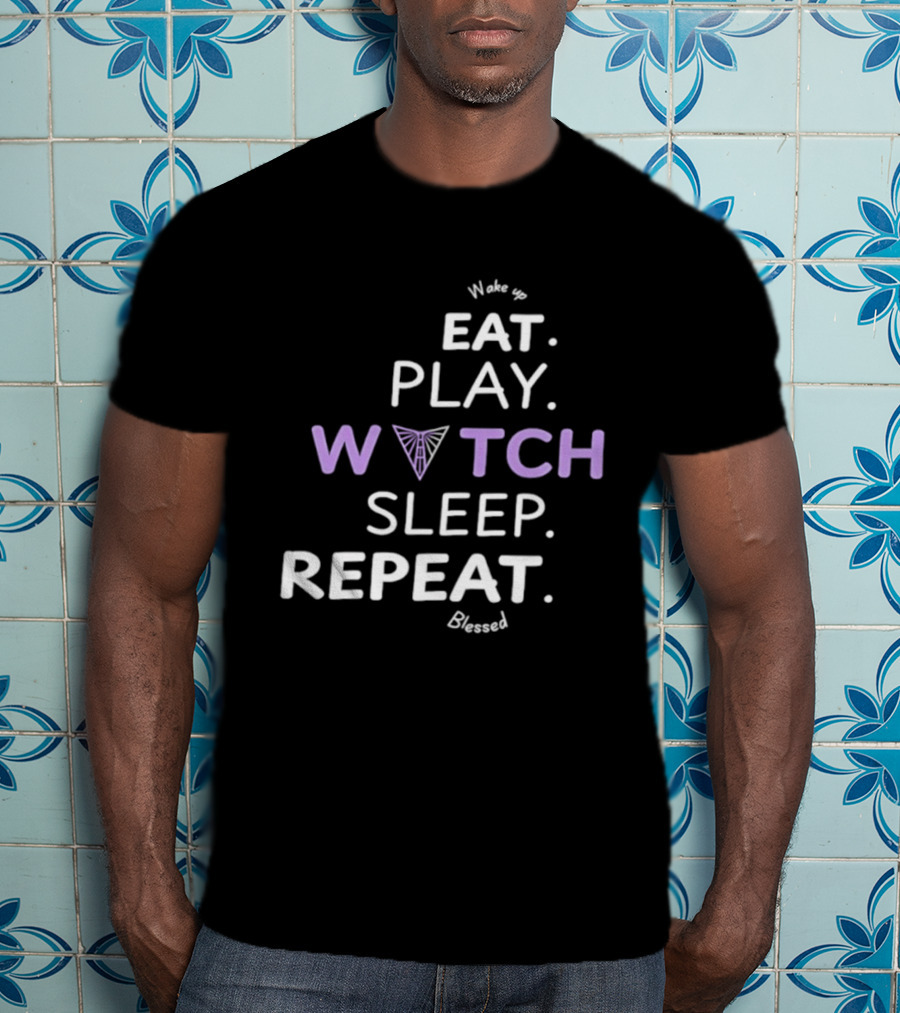 Wake Up Eat Play Sleep Repeat Blessed Golden State Valkyries T-Shirt