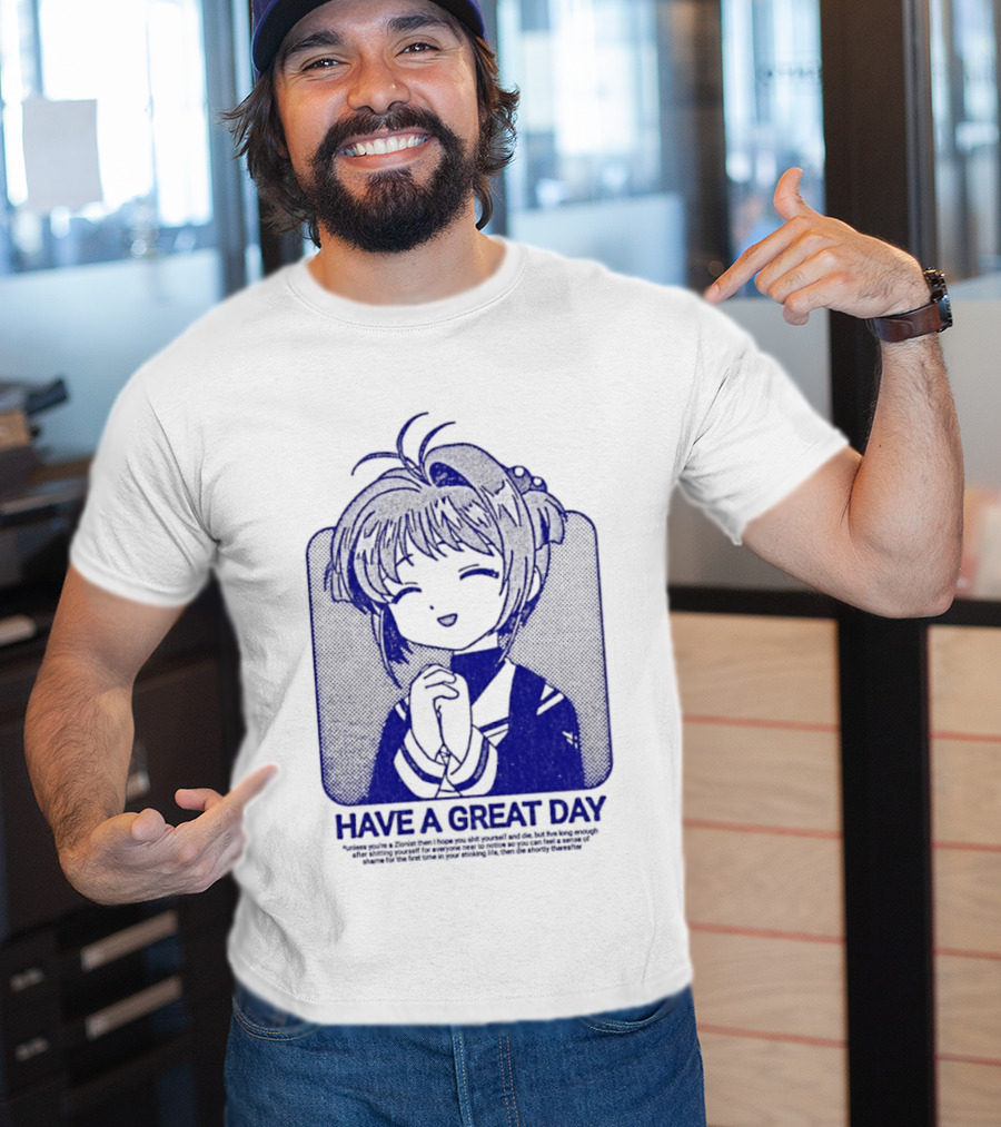Have A Great Day Sakura Kinomoto Anime Cardcaptor Look T-Shirt