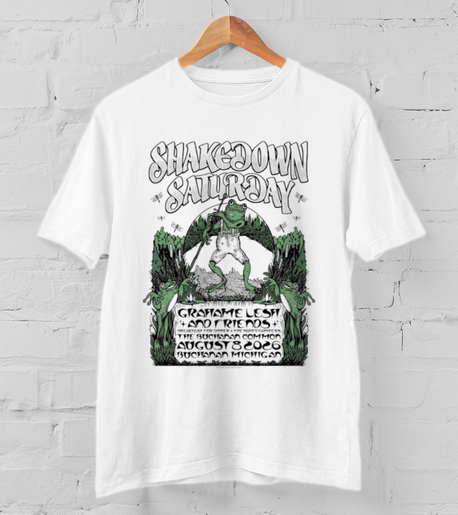 Shakedown Saturday Grahame Lesh And Friends Live Buchanan Michigan August 8 2026 Festival Vibe T-Shirt