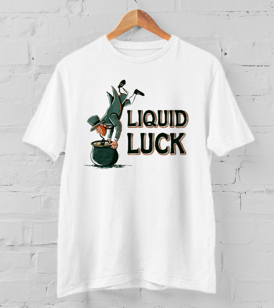 Liquid Luck Pot Of Gold St. Patrick's Day Leprechaun T-Shirt