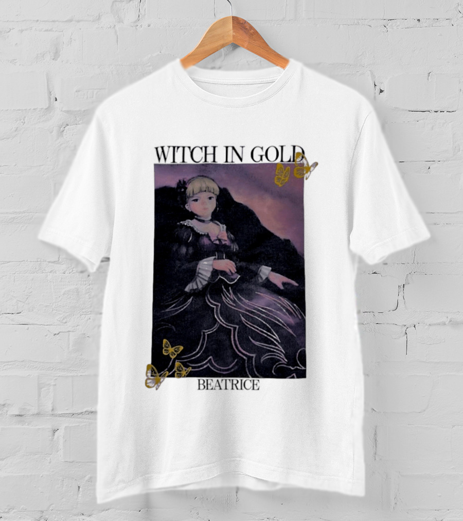 Witch In Gold Beatrice Butterflies Umineko When They Cry T-Shirt