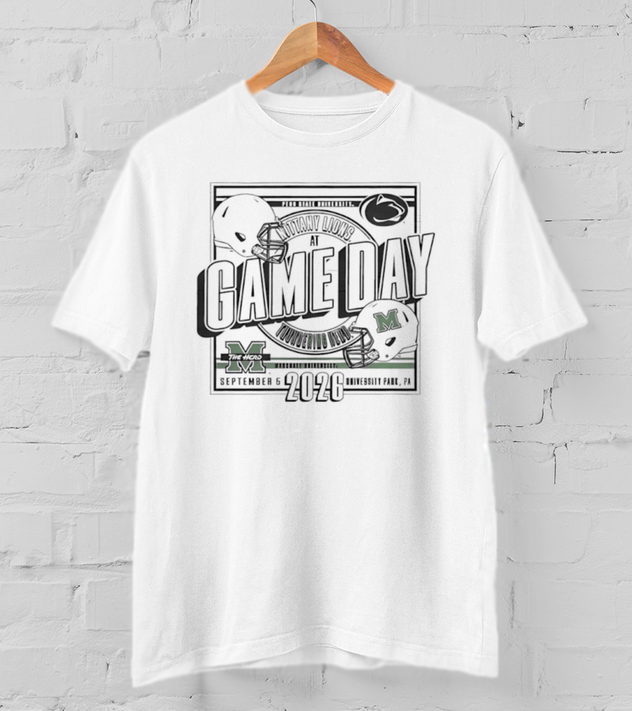 Penn State Nittany Lions Vs Marshall Thundering Herd Gameday November 14 2026 T-Shirt