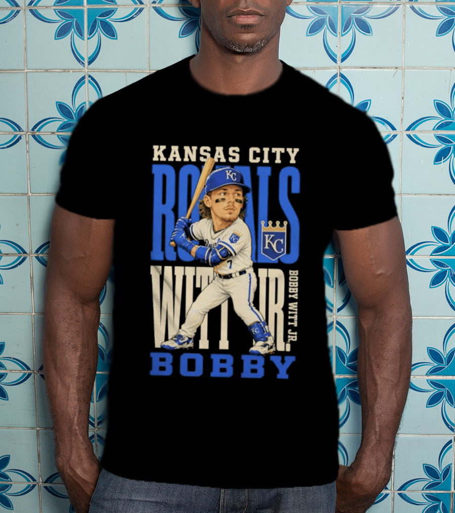 Kansas City Royals Bobby Witt Jr. MLB 2026 Caricature T-Shirt