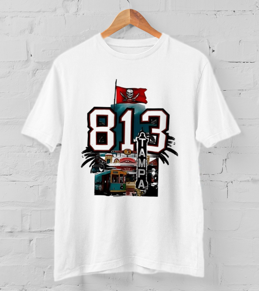 Tampa Bay Buccaneers 813 Day Raise The Flags Established 1976 Two Sided T-Shirt