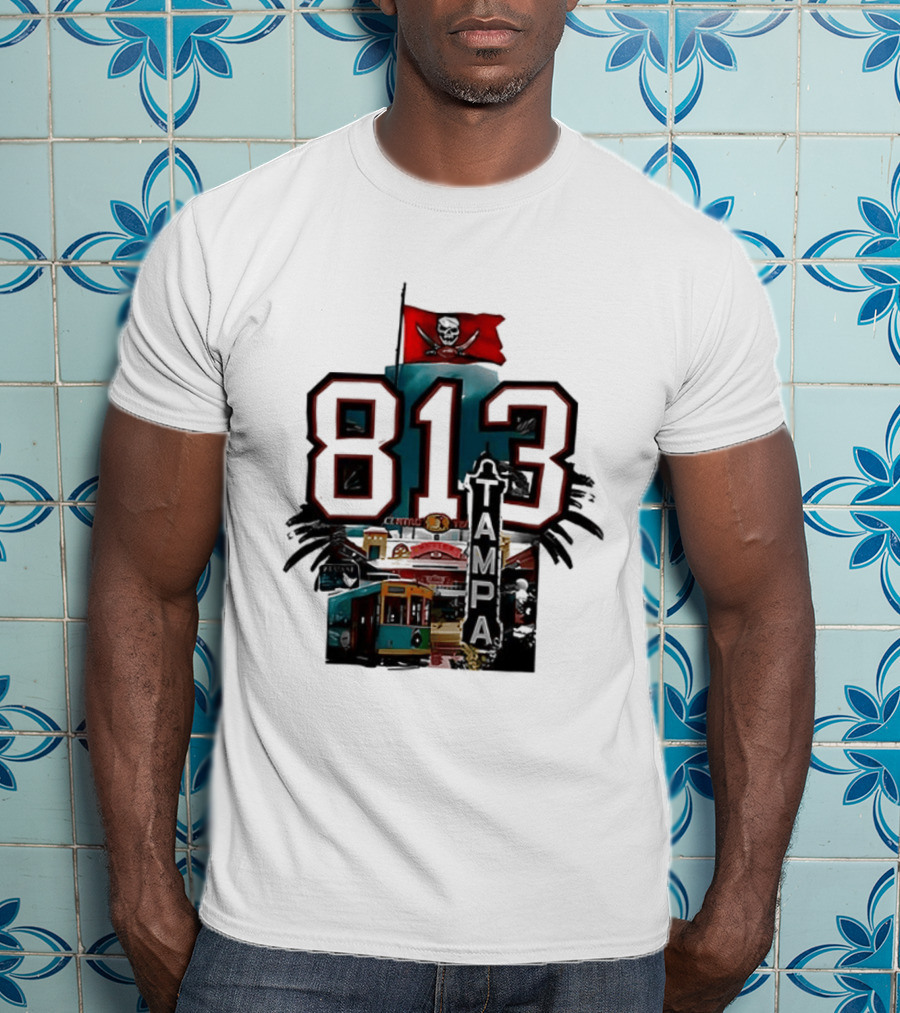 Tampa Bay Buccaneers 813 Day Raise The Flags Established 1976 Two Sided T-Shirt