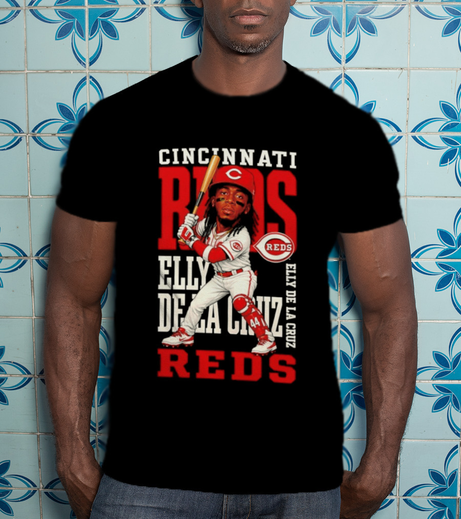 Cincinnati Reds Elly De La Cruz 2026 MLB Season Caricature T-Shirt