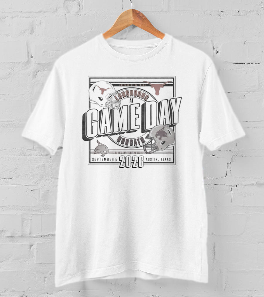 Texas Longhorns Vs Texas State Bobcats Football September 5 2026 Austin Texas T-Shirt