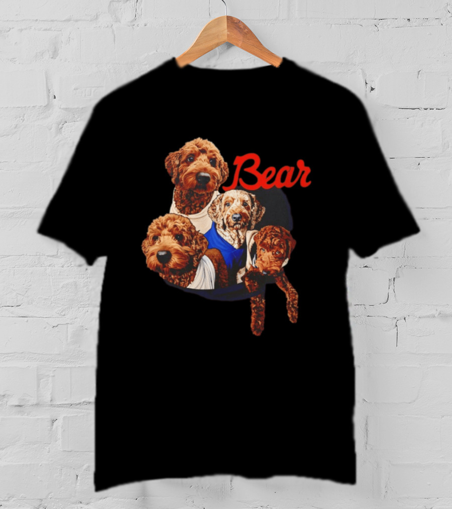 Chicago Bears Goldendoodle Four Dogs Bear T-Shirt