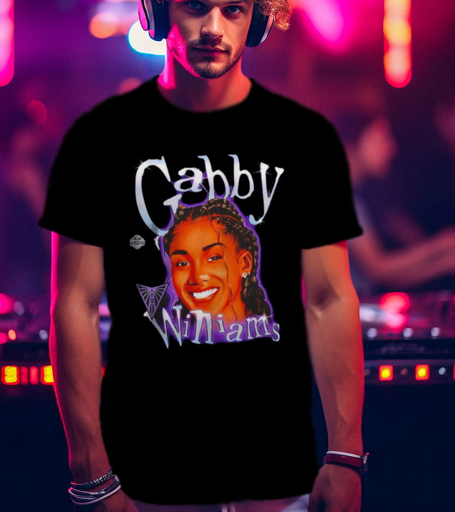 Gabby Williams WNBA Basketball Gabby Williams Text And Sketch T-Shirt