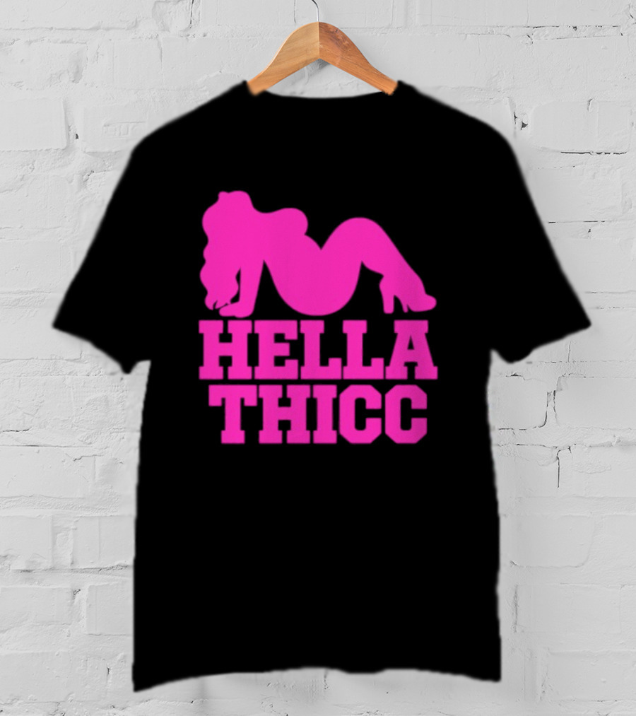Hella Thicc Curvy Body Positive Pink T-Shirt