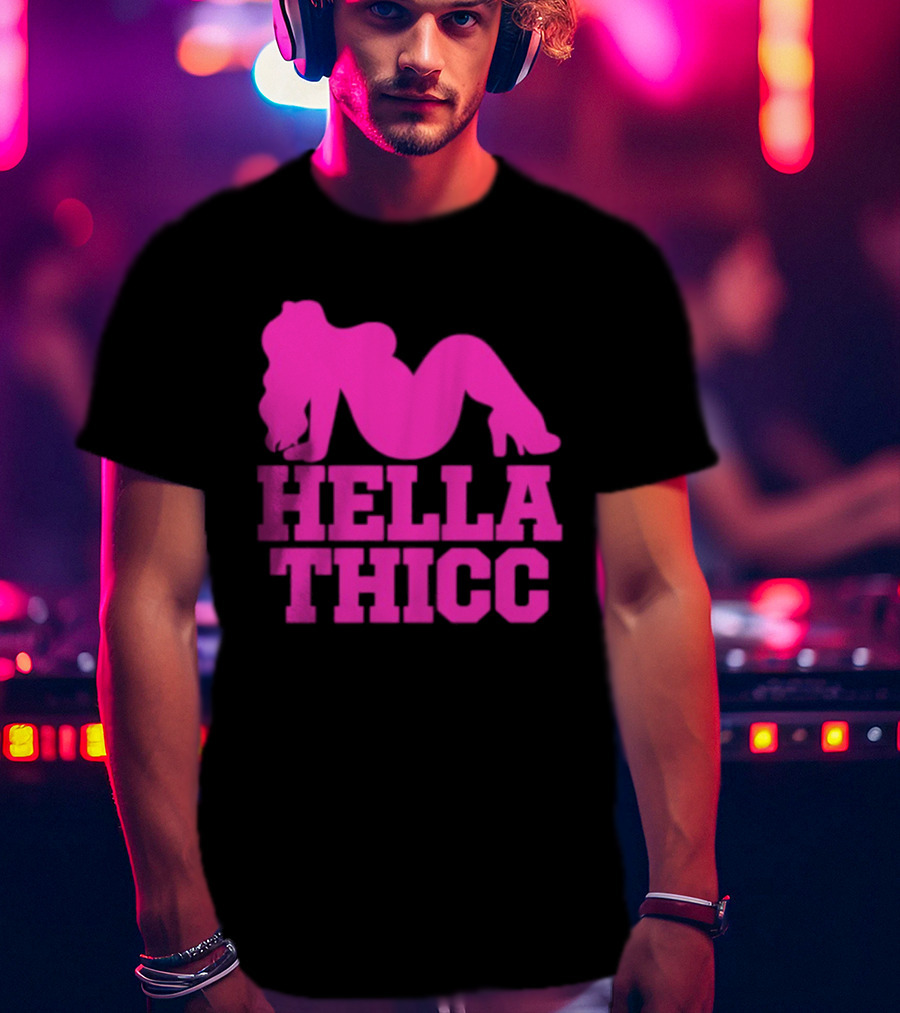 Hella Thicc Curvy Body Positive Pink T-Shirt