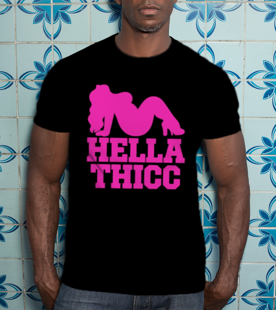 Hella Thicc Curvy Body Positive Pink T-Shirt