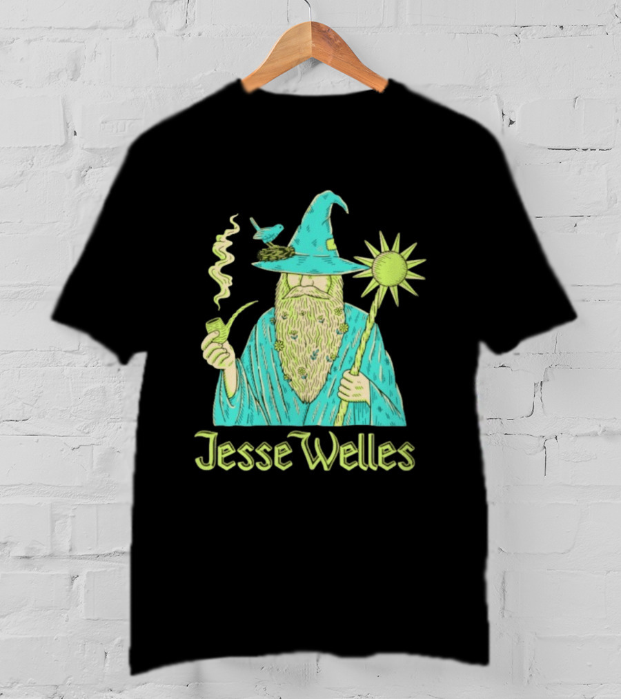 Jesse Welles Wizard Pipe Staff Bird Wizardry Magic T-Shirt