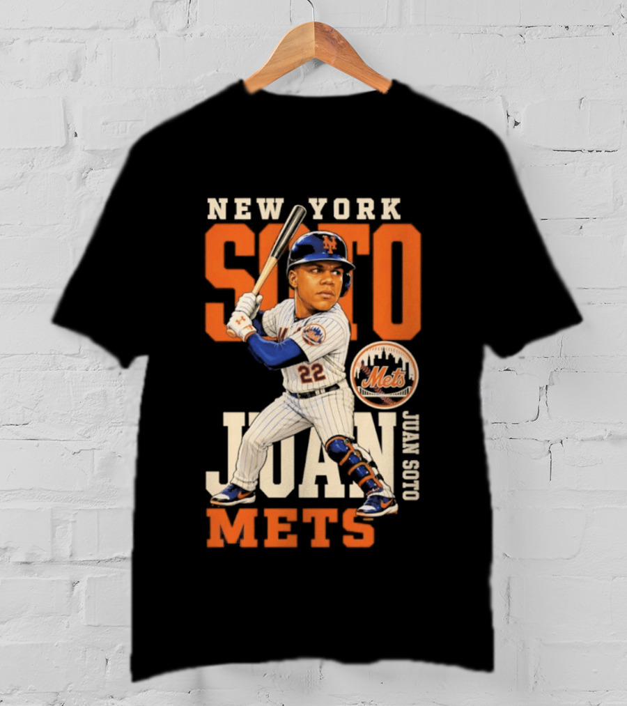 New York Mets Juan Soto 2026 MLB Season Caricature Mets T-Shirt