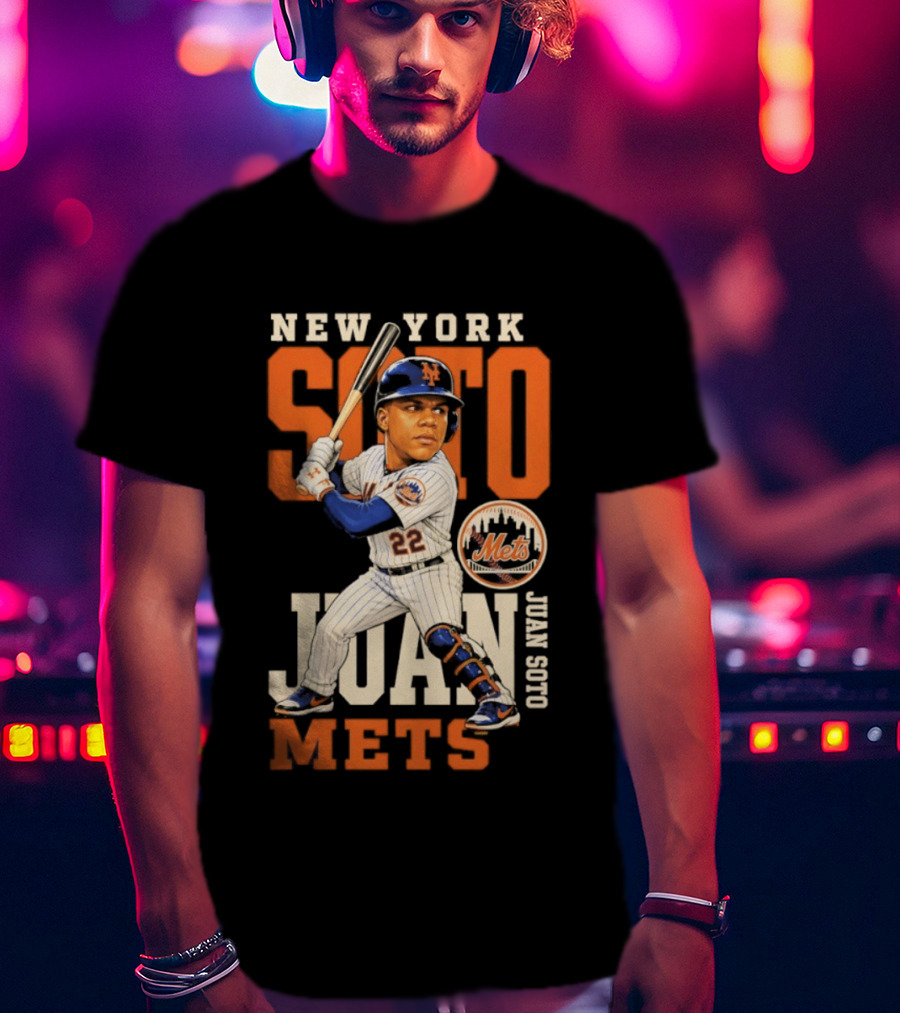 New York Mets Juan Soto 2026 MLB Season Caricature Mets T-Shirt