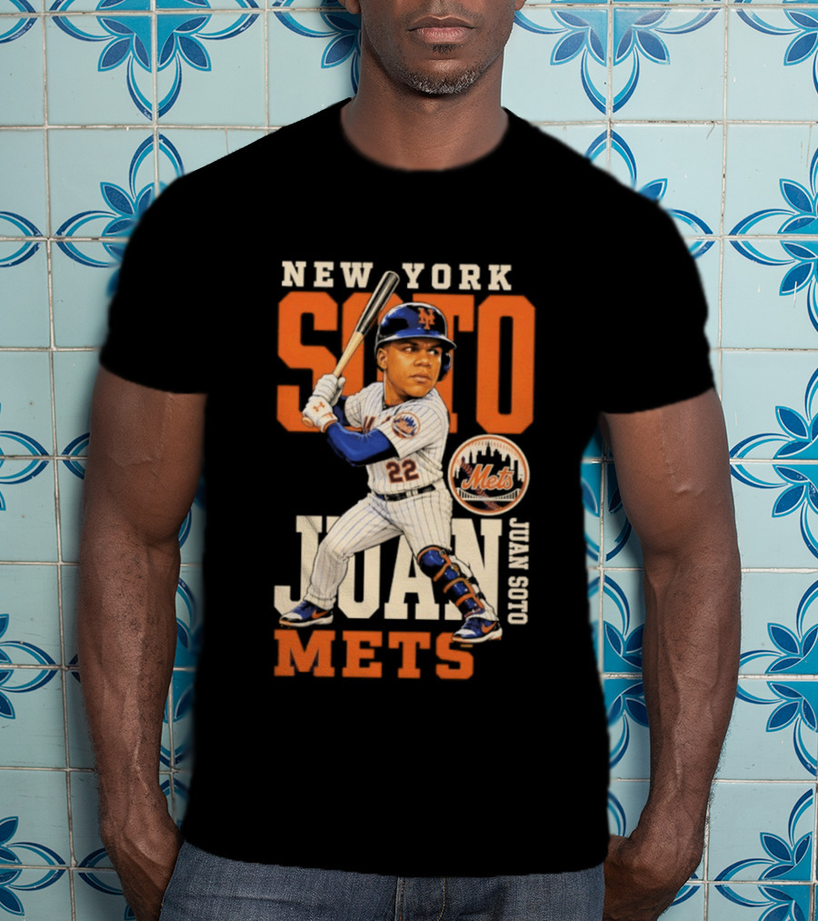 New York Mets Juan Soto 2026 MLB Season Caricature Mets T-Shirt
