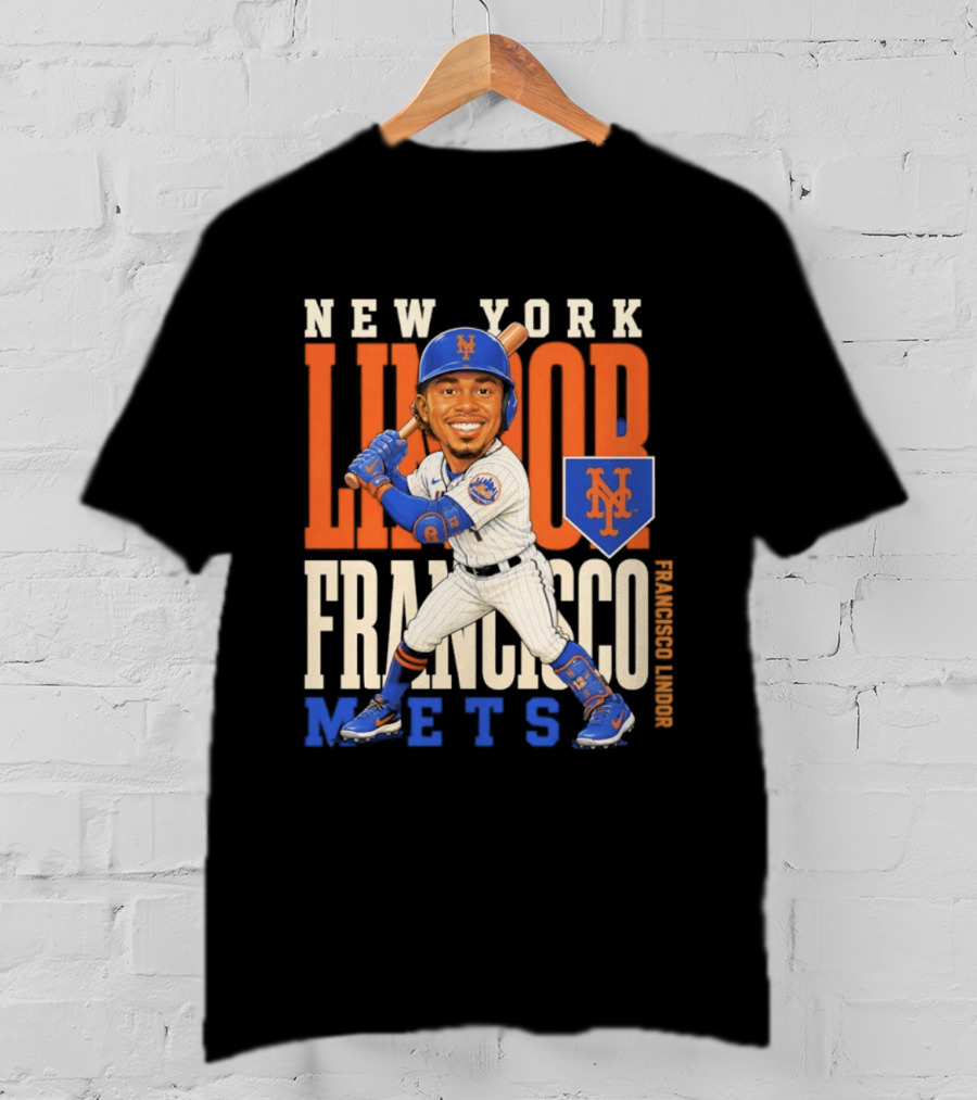 New York Mets Francisco Lindor Character 2026 MLB Season T-Shirt