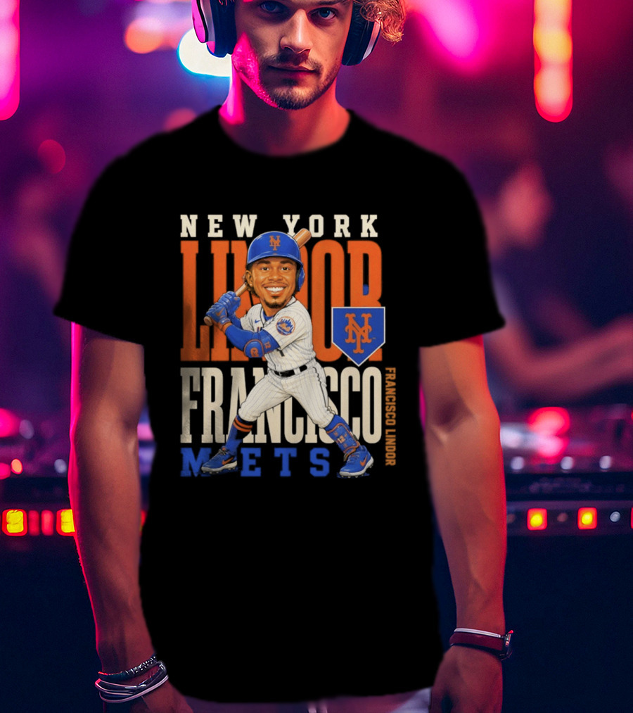 New York Mets Francisco Lindor Character 2026 MLB Season T-Shirt