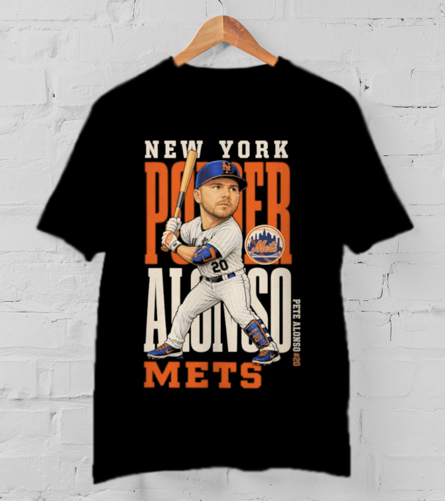 New York Mets Pete Alonso Power 2026 MLB Season T-Shirt