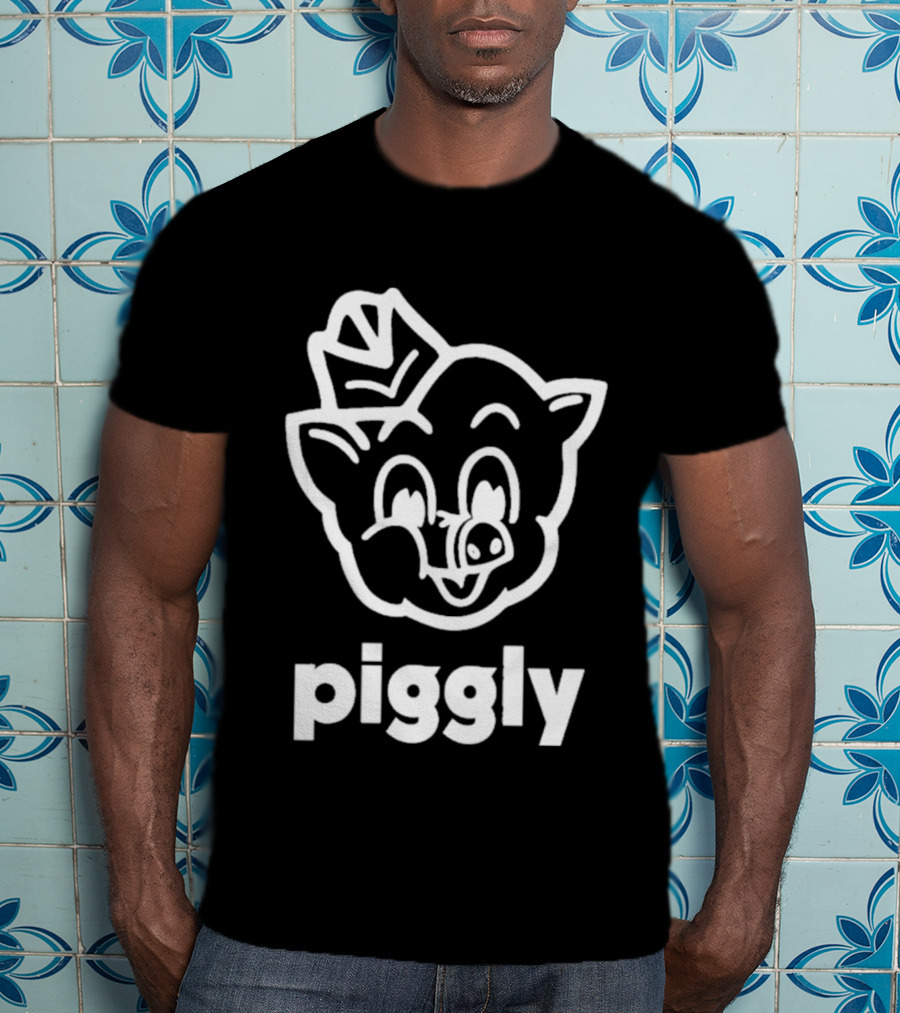 Piggly Wiggly Vintage Cartoon Mascot Retro Grocery T-Shirt