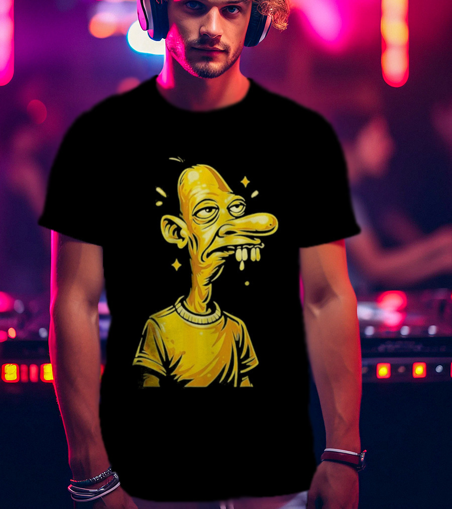 Neegy Manny Gold Statue Cartoon Character Original T-Shirt