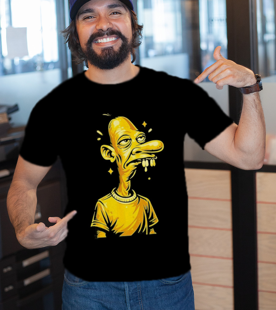 Neegy Manny Gold Statue Cartoon Character Original T-Shirt