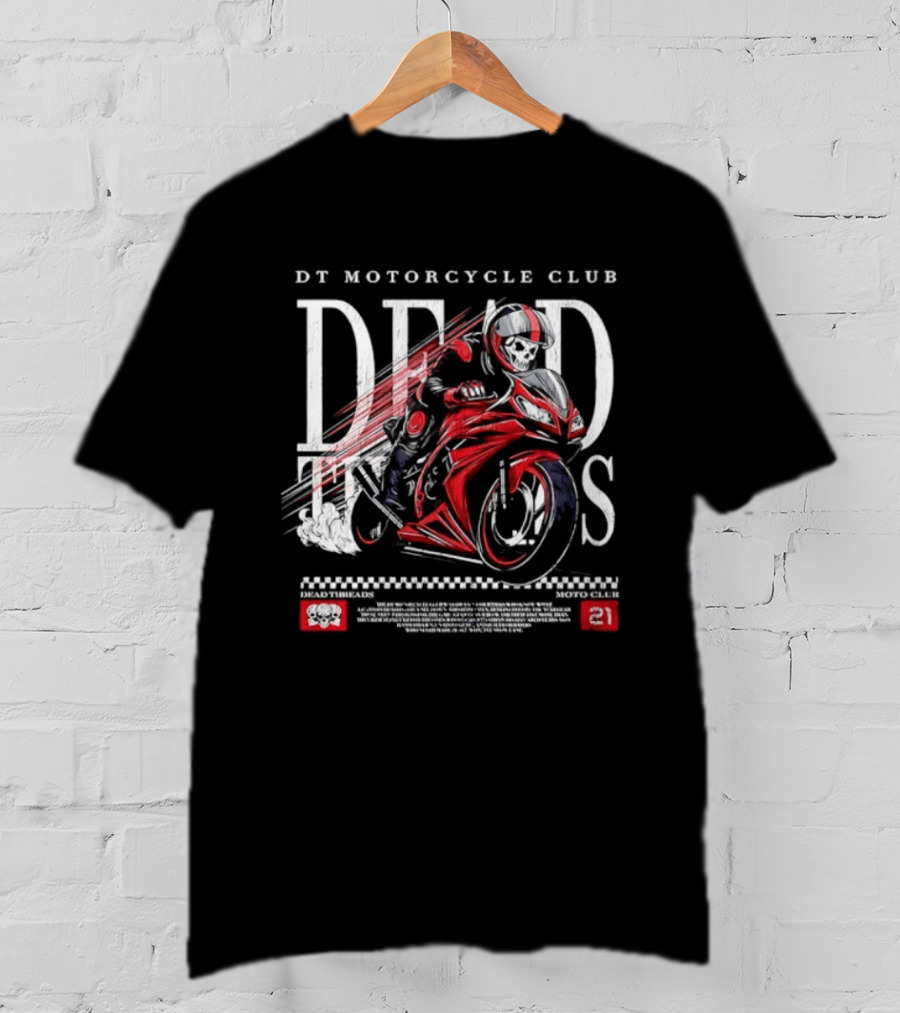 DT Motorcycle Club Dead Threads Moto Club Skeleton Rider 21 T-Shirt