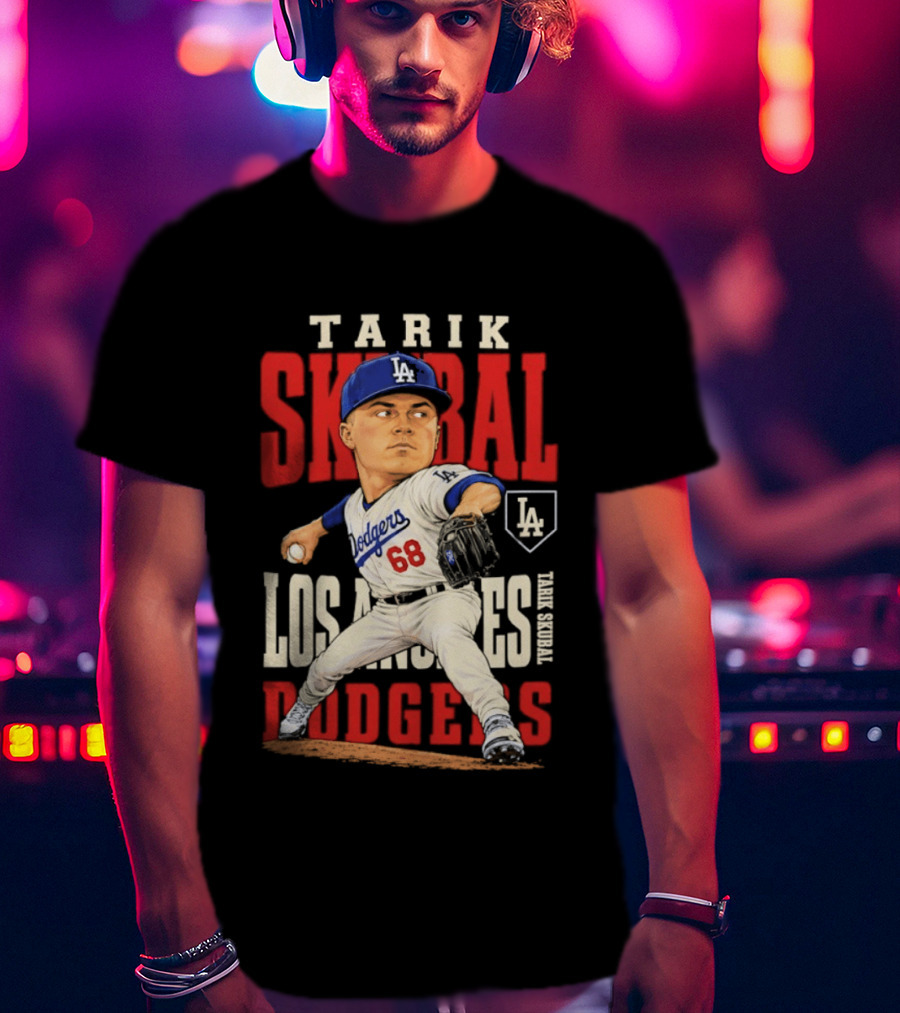 Tarik Skubal Los Angeles Dodgers 2026 MLB Season Dodgers 68 Caricature T-Shirt
