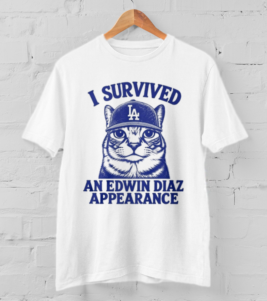 I Survived An Edwin Diaz Appearance LA Cat T-Shirt