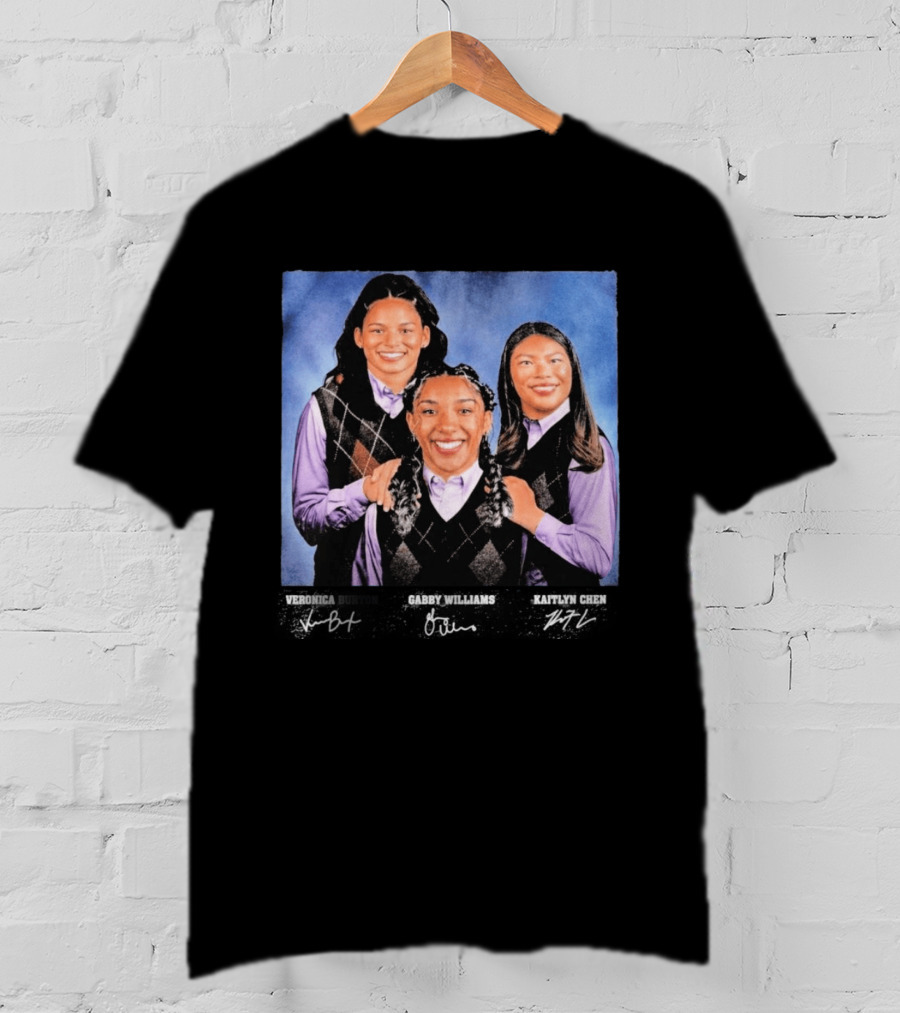 Veronica Burton Gabby Williams Kaitlyn Chen Step Brothers Argyle Sweater Purple T-Shirt