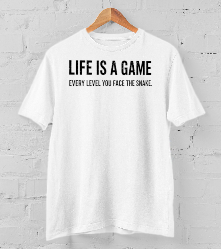 Life Is A Game Every Level You Face The Snake T-Shirt