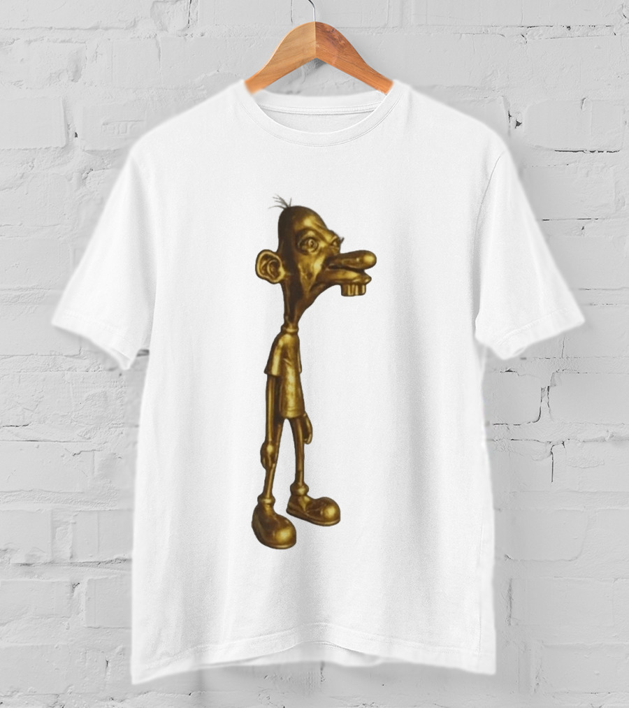 Neegy Meme Cartoon Golden Character Statue T-Shirt