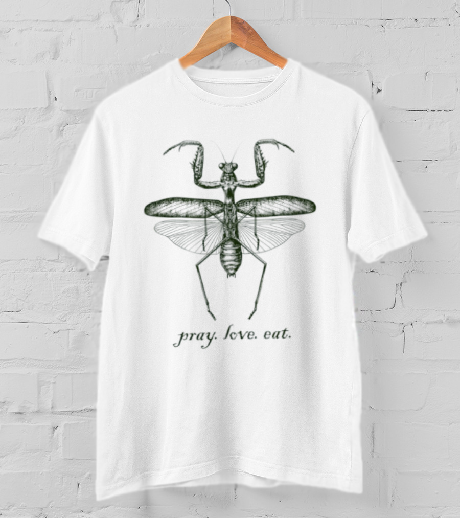 Pray Love Eat Praying Mantis Insect Nature T-Shirt