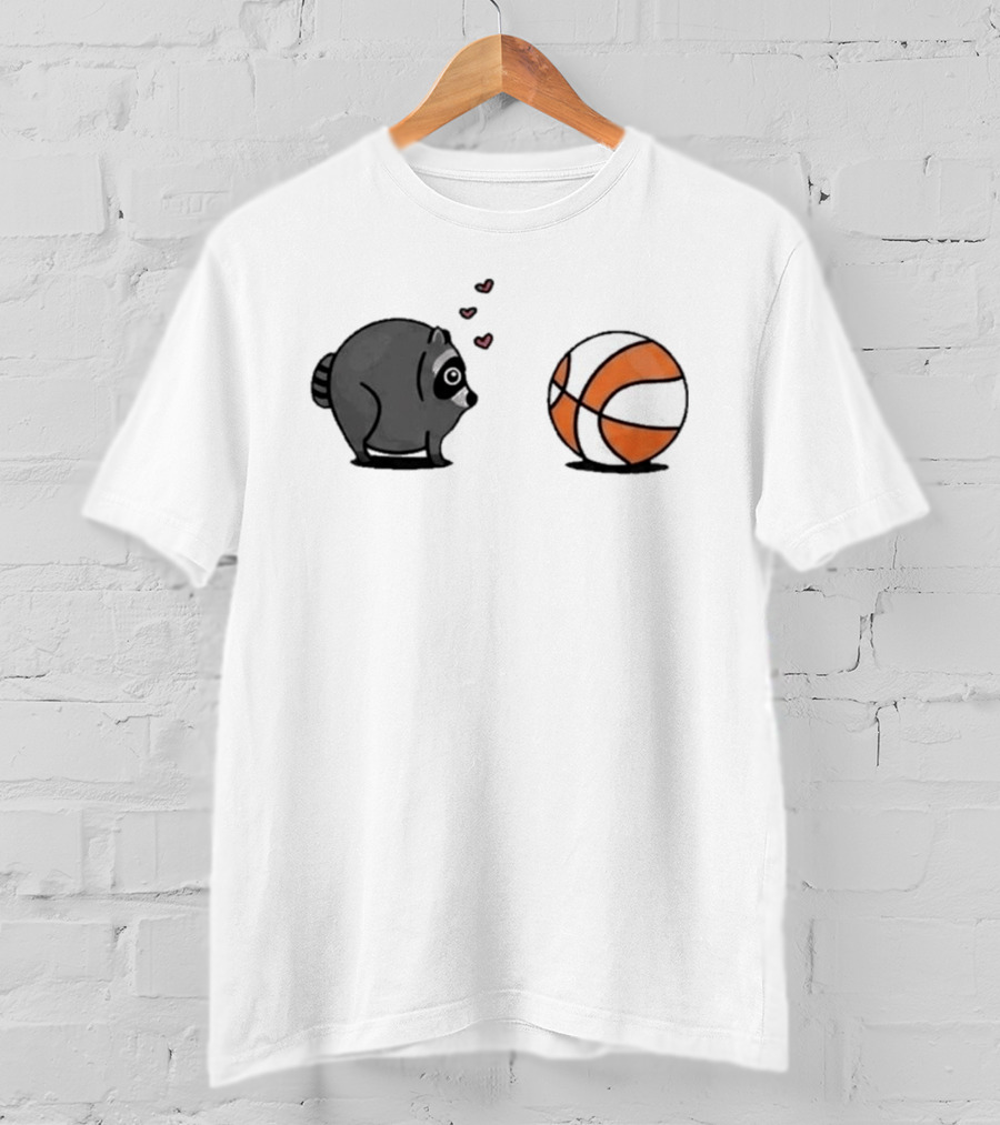 Seattle Storm Raccoon Hearts Basketball Jimothy Loves Hoops T-Shirt