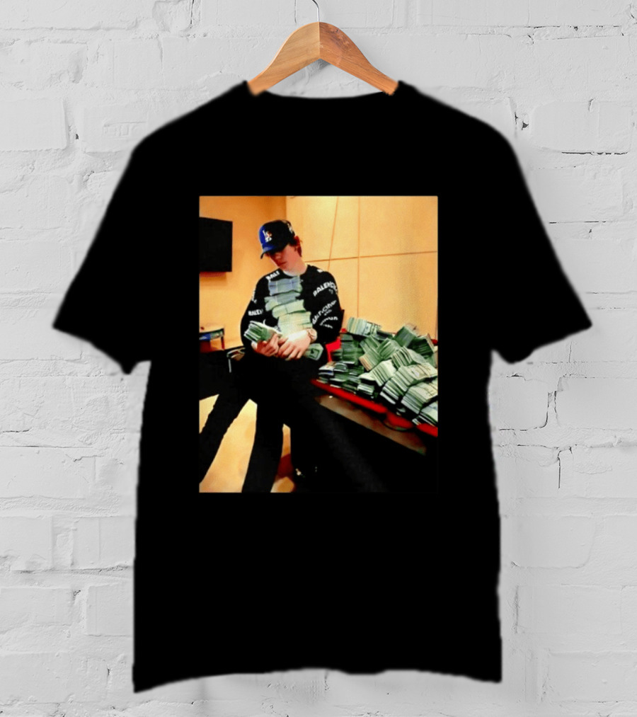 Balenciaga Black Long Sleeve With RALEC And Los Angeles Cap T-Shirt