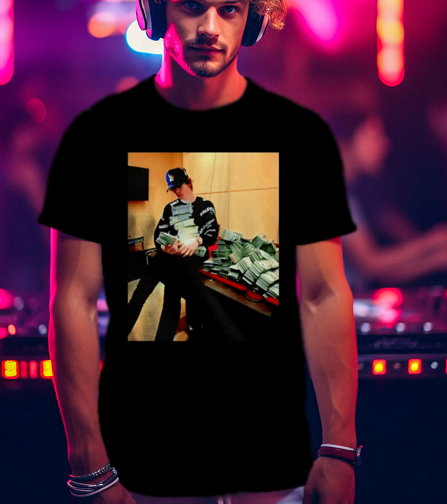 Balenciaga Black Long Sleeve With RALEC And Los Angeles Cap T-Shirt