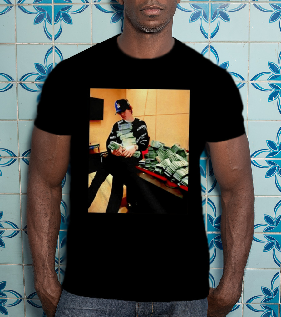 Balenciaga Black Long Sleeve With RALEC And Los Angeles Cap T-Shirt