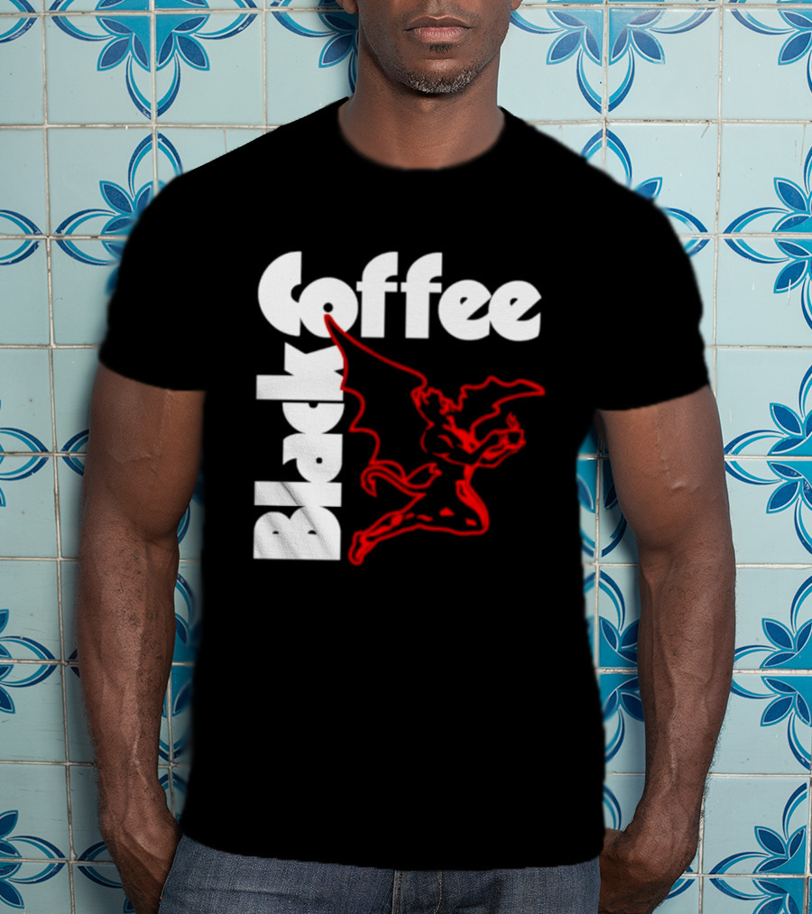 Black Coffee Devil Caffeine Drinking T-Shirt