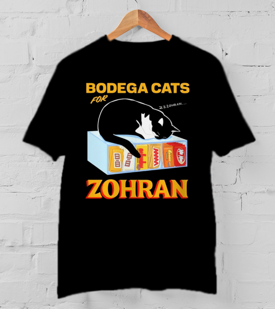 Bodega Cats For Zohran Cat Snack Kitty ZZZohran T-Shirt