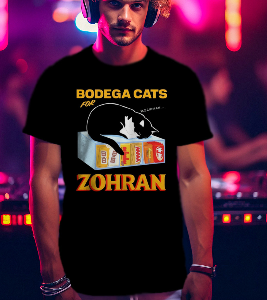 Bodega Cats For Zohran Cat Snack Kitty ZZZohran T-Shirt