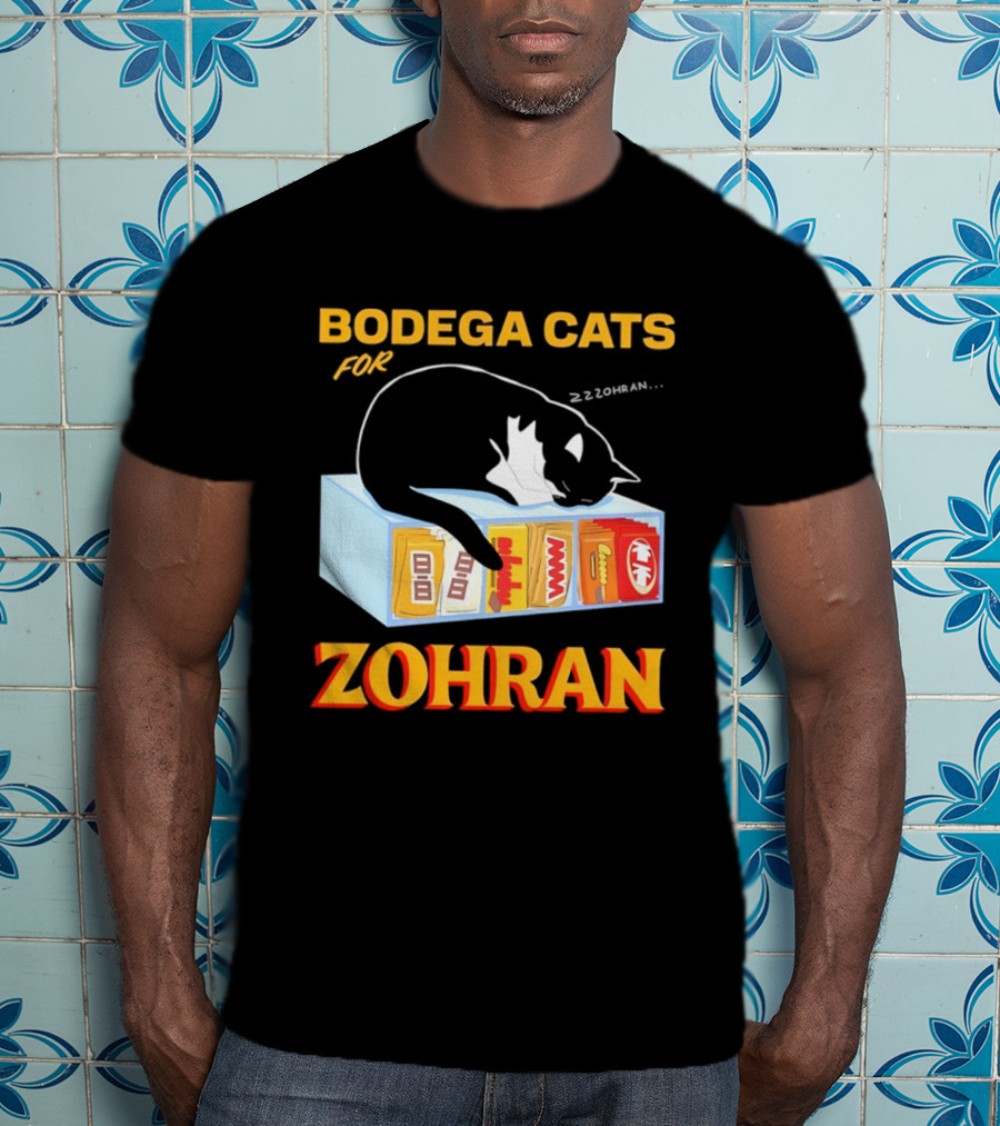 Bodega Cats For Zohran Cat Snack Kitty ZZZohran T-Shirt